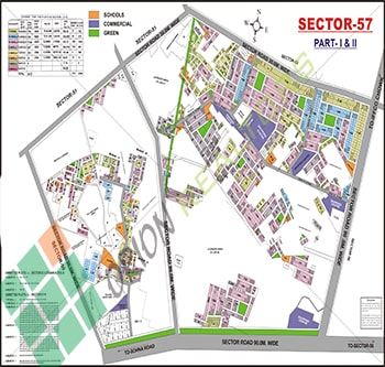 Sector 57 Gurgaon Map